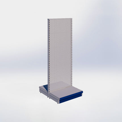 Middenstelling perforatie - H215 x B80 x D47 cm - 1 niveau - Grijs