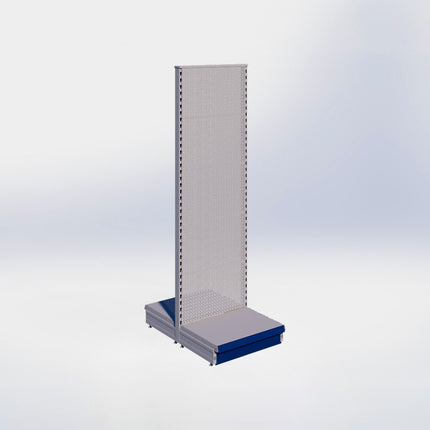 Middenstelling perforatie - H215 x B66,5 x D47 cm - 1 niveau - Grijs