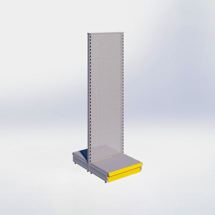 Middenstelling perforatie - H215 x B66,5 x D47 cm - 1 niveau - Grijs