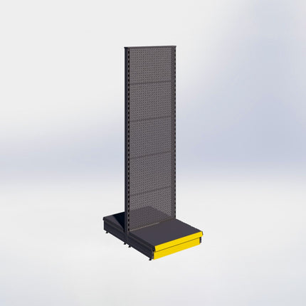 Middenstelling perforatie - H215 x B66,5 x D47 cm - 1 niveau - Antraciet