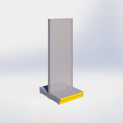 Middenstelling perforatie - H215 x B80 x D47 cm - 1 niveau - Grijs