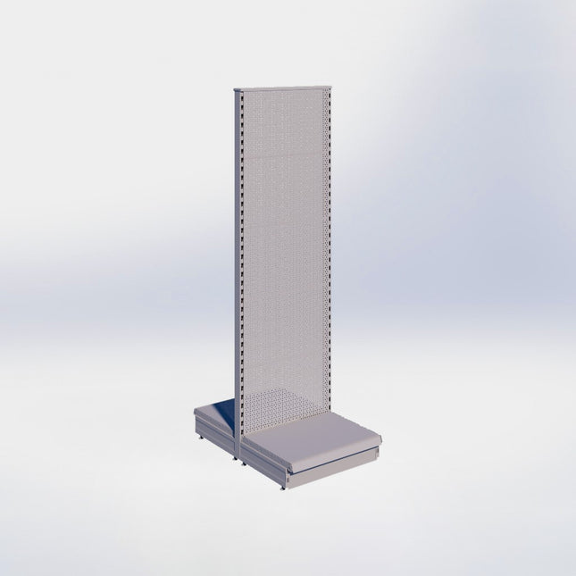 Middenstelling perforatie - H215 x B66,5 x D47 cm - 1 niveau - Grijs