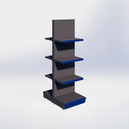 Middenstelling - H215 x B66,5 x D47 cm - 4 niveaus - Antraciet