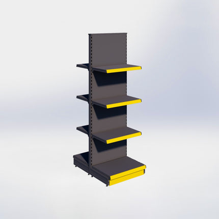 Middenstelling - H215 x B66,5 x D47 cm - 4 niveaus - Antraciet