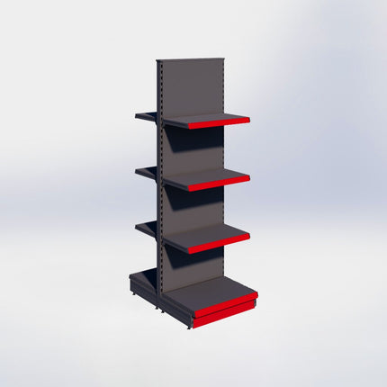 Middenstelling - H215 x B66,5 x D47 cm - 4 niveaus - Antraciet