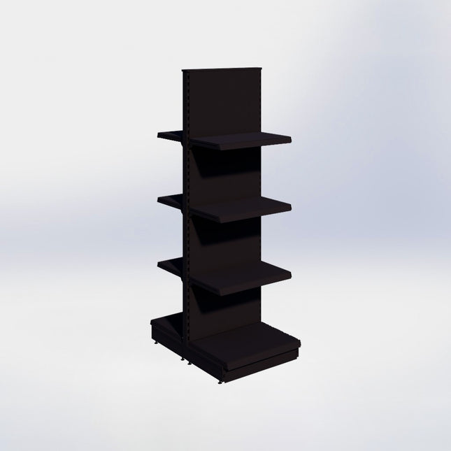 Middenstelling - H215 x B66,5 x D47 cm - 4 niveaus - Zwart