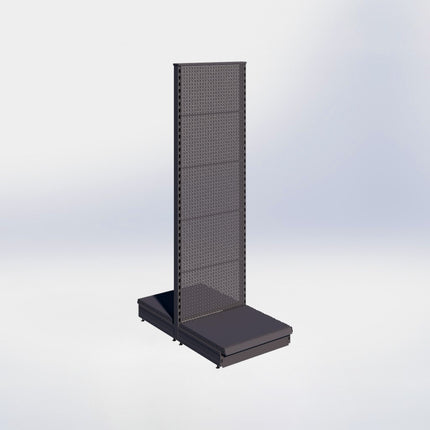 Middenstelling perforatie - H215 x B66,5 x D57 cm - 1 niveau - Antraciet