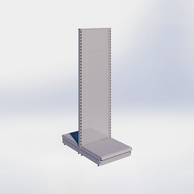 Middenstelling perforatie - H215 x B66,5 x D57 cm - 1 niveau - Grijs