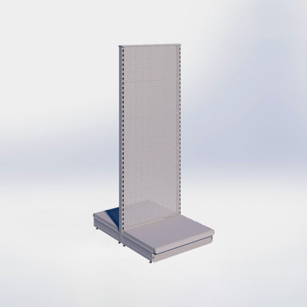 Middenstelling perforatie - H215 x B80 x D57 cm - 1 niveau - Grijs