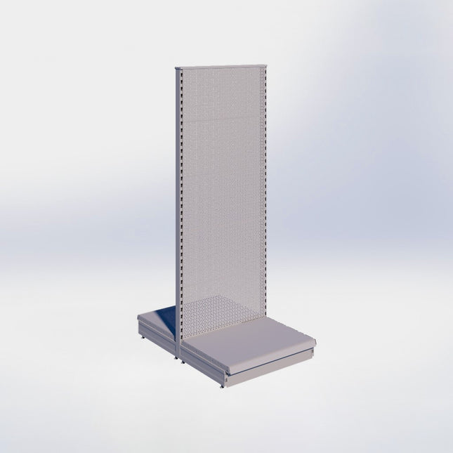 Middenstelling perforatie - H215 x B80 x D57 cm - 1 niveau - Grijs