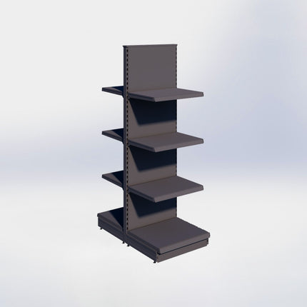 Middenstelling - H215 x B66,5 x D57 cm - 4 niveaus - Antraciet