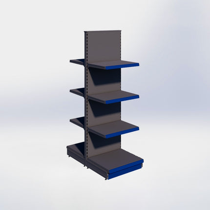 Middenstelling - H215 x B66,5 x D57 cm - 4 niveaus - Antraciet