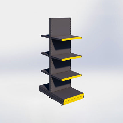 Middenstelling - H215 x B66,5 x D57 cm - 4 niveaus - Antraciet