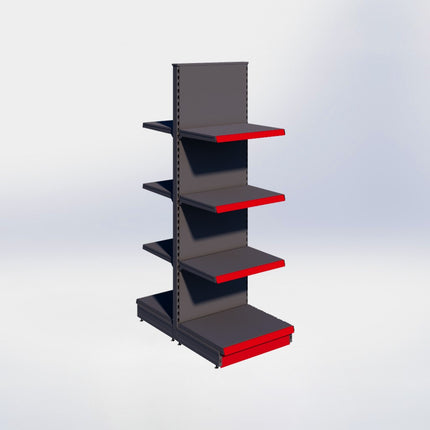 Middenstelling - H215 x B66,5 x D57 cm - 4 niveaus - Antraciet