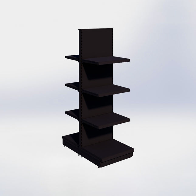 Middenstelling - H215 x B66,5 x D57 cm - 4 niveaus - Zwart