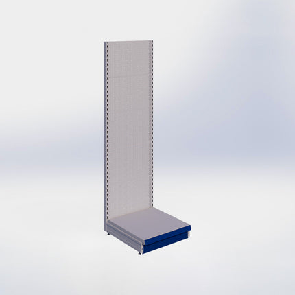Wandstelling perforatie - H215 x B66,5 x D67 cm - 1 niveau - Grijs