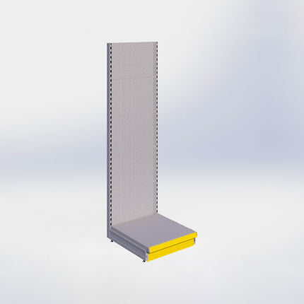 Wandstelling perforatie - H215 x B66,5 x D67 cm - 1 niveau - Grijs