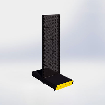 Middenstelling perforatie - H215 x B66,5 x D67 cm - 1 niveau - Zwart