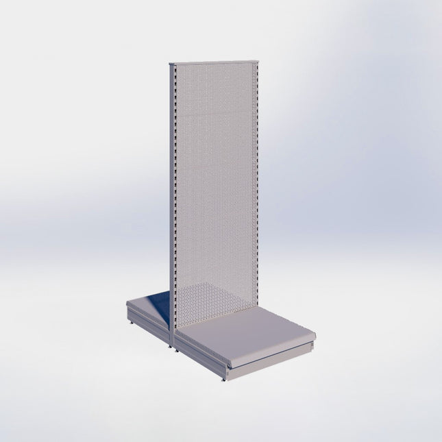 Middenstelling perforatie - H215 x B80 x D67 cm - 1 niveau - Grijs