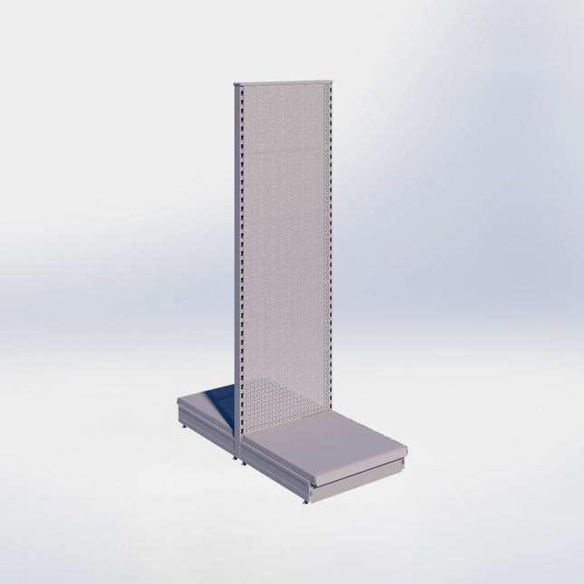 Middenstelling perforatie - H215 x B66,5 x D67 cm - 1 niveau - Grijs