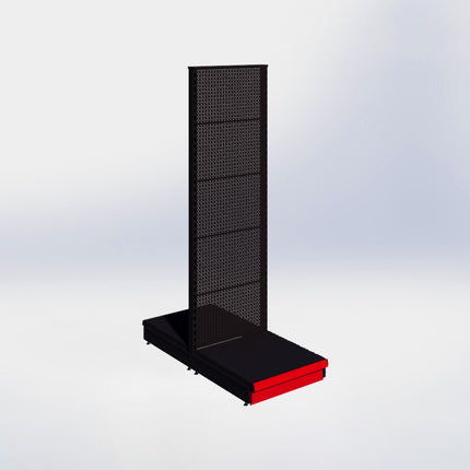 Middenstelling perforatie - H215 x B66,5 x D67 cm - 1 niveau - Zwart