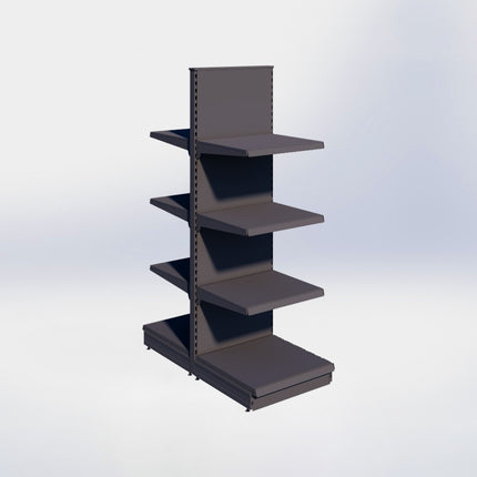 Middenstelling - H215 x B66,5 x D67 cm - 4 niveaus - Antraciet