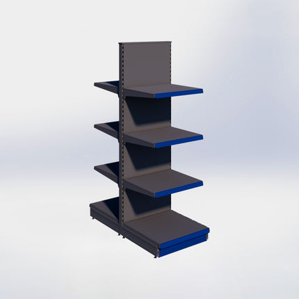 Middenstelling - H215 x B66,5 x D67 cm - 4 niveaus - Antraciet