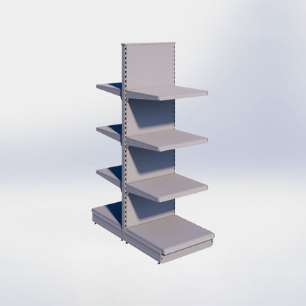 Middenstelling - H215 x B66,5 x D67 cm - 4 niveaus - Grijs