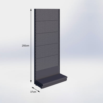 Wandstelling Perforatie Antraciet h:250/37