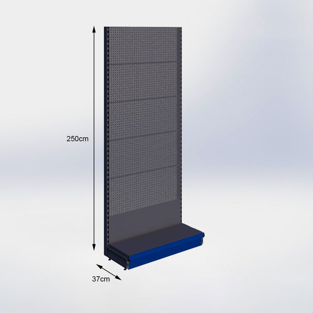 Wandstelling Perforatie Antraciet h:250/37