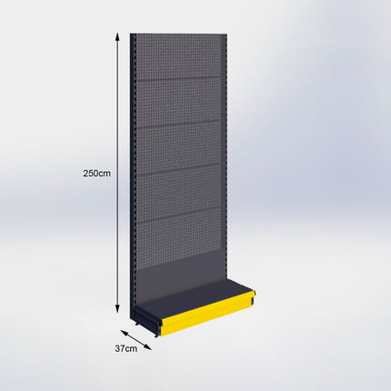 Wandstelling Perforatie Antraciet h:250/37