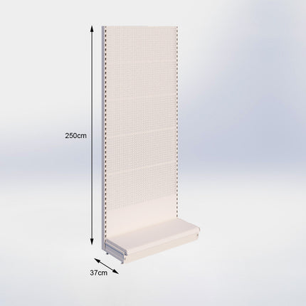 Wandregal Perforation Cremeweiß H:250/37