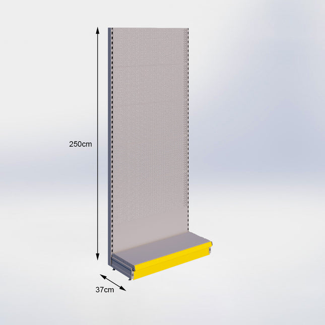 Wandregal Perforation Grau h:250/37
