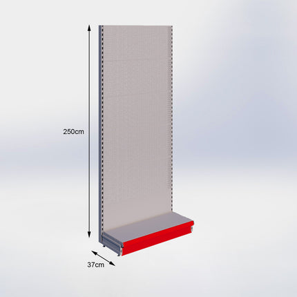 Wall rack Perforation Gray h:215/37