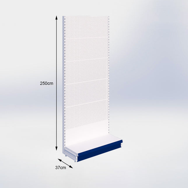 Wandstelling Perforatie Wit h:250/37