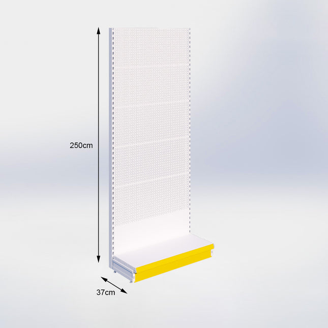 Wandstelling Perforatie Wit h:250/37