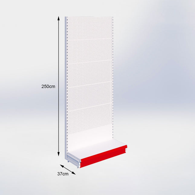 Wandstelling Perforatie Wit h:250/37