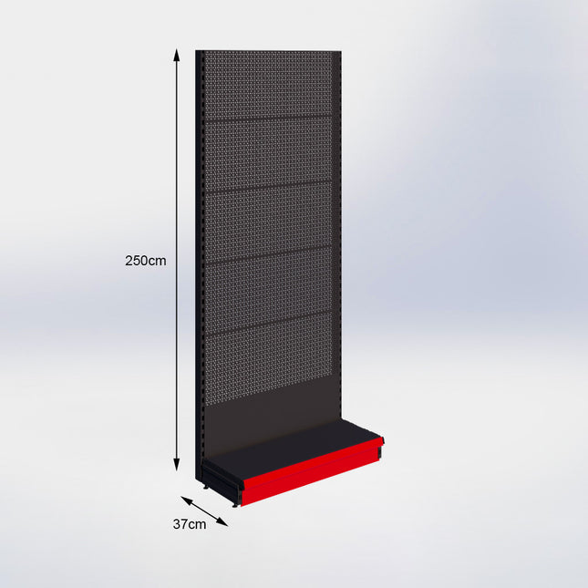 Wandstelling Perforatie Zwart h:250/37