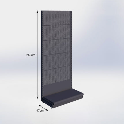 Wandstelling Perforatie Antraciet h:250/47