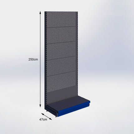 Wandstelling Perforatie Antraciet h:250/47