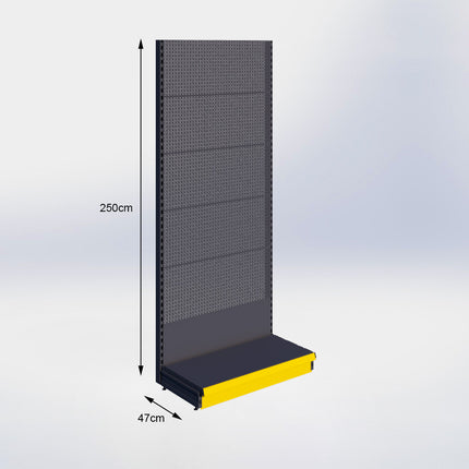 Wandstelling Perforatie Antraciet h:250/47