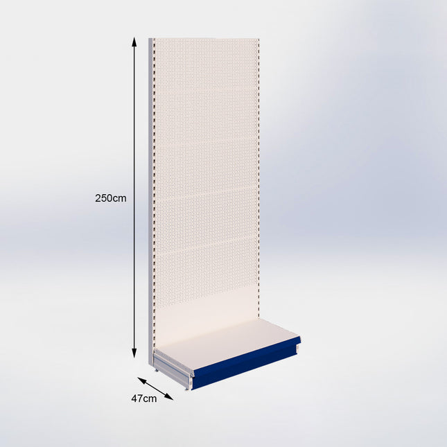 Wandstelling Perforatie Crème Wit h:250/47