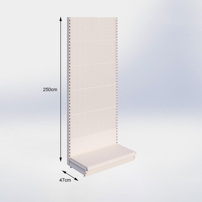 Wandstelling Perforatie Crème Wit h:250/47