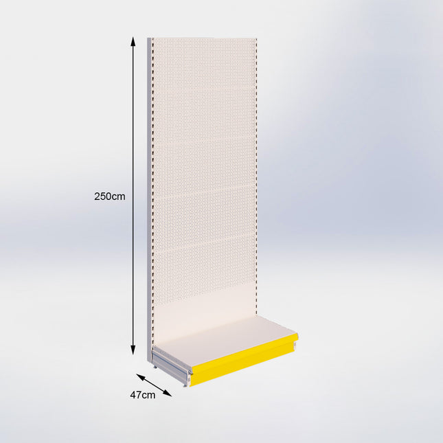 Wandstelling Perforatie Crème Wit h:250/47