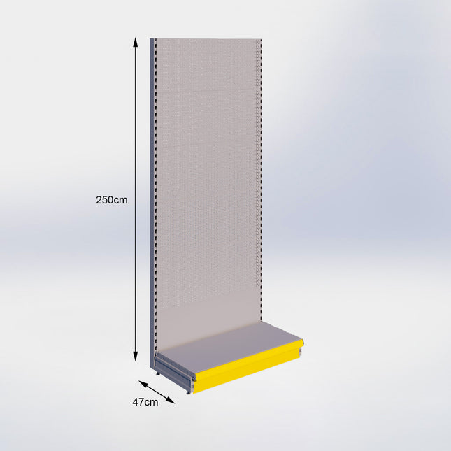 Wandregal Perforation Grau h:250/47