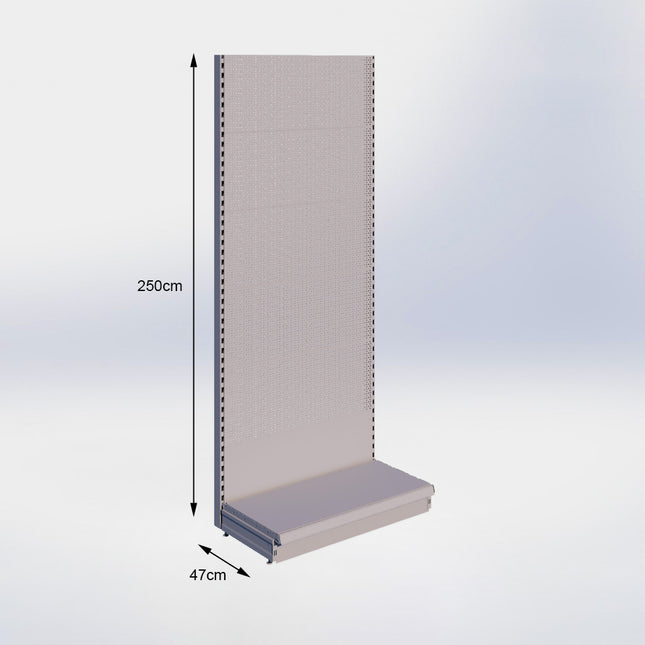 Wandregal Perforation Grau h:250/47