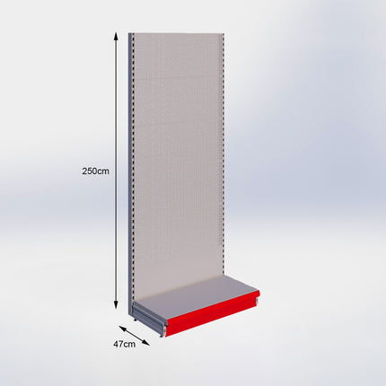 Wall rack Perforation Gray h:215/47