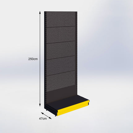 Wandstelling Perforatie Zwart h:250/47