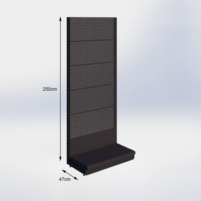 Wandstelling Perforatie Zwart h:250/47