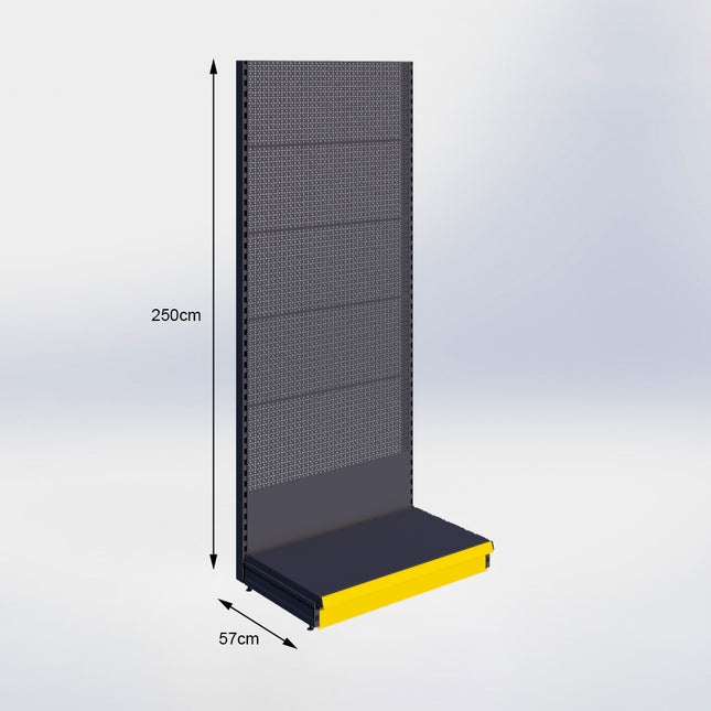 Wandstelling Perforatie Antraciet h:250/57